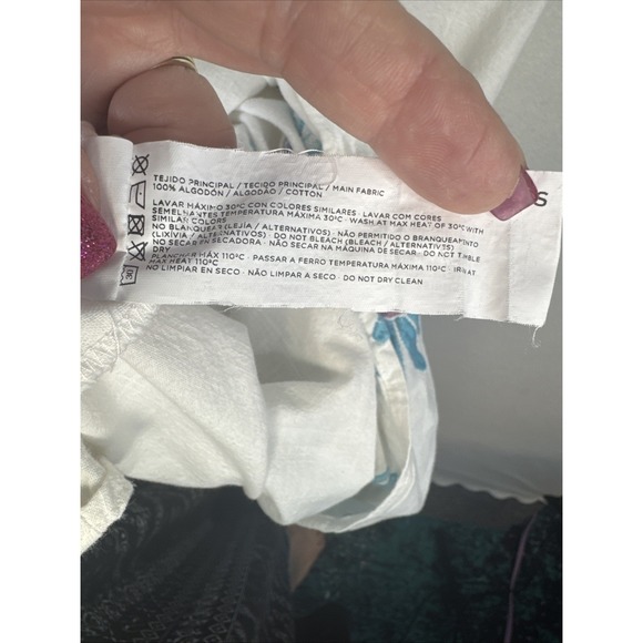 Formula Joven White Embroidered Dress Small Floral Cutout Cotton Boho - Picture 11 of 11